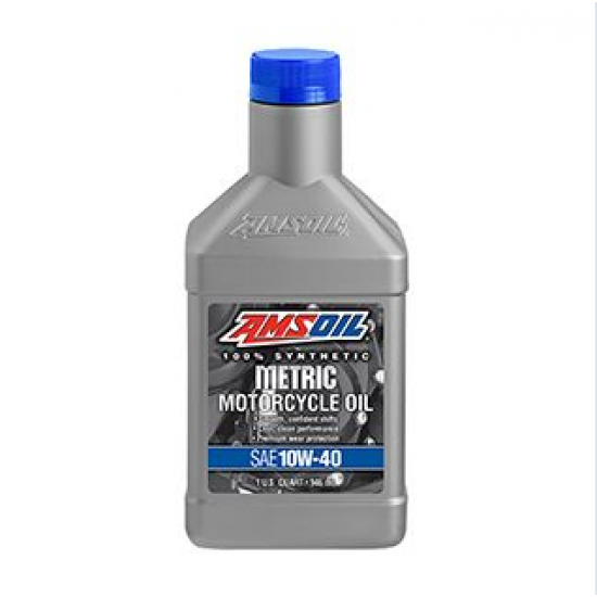 AMSOIL 10W-40 SYNTHETIC METRIC MOTORCYCLE OIL 946 ML
