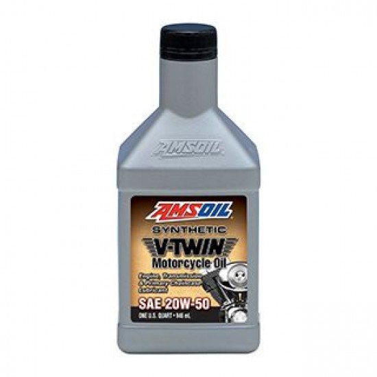 AMSOIL 20W50 SYNTHETIC V-TWIN MOTORCYCLE OIL 946 ML