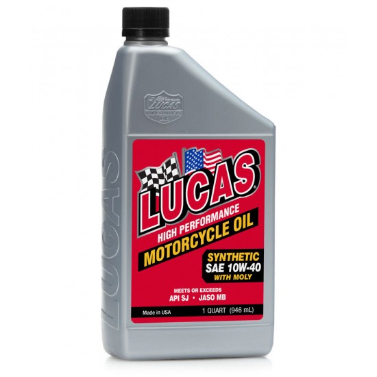 LUCAS OIL HIGH PERFORMANCE  4T FULLY SYNTHETIC 10W40 WITH MOLY 946 ML